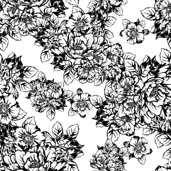 Vektor Illustration Von Vintage Blumen Muster Hintergrund — Stockvektor