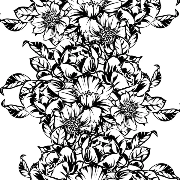 Vektor Illustration Von Vintage Blumen Muster Hintergrund — Stockvektor