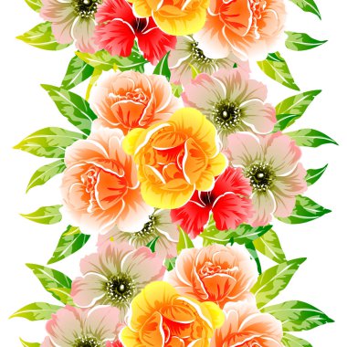 vektör çizim parlak çiçek desen arka plan