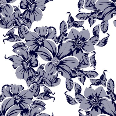 vintage çiçek desen arka plan vektör çizim