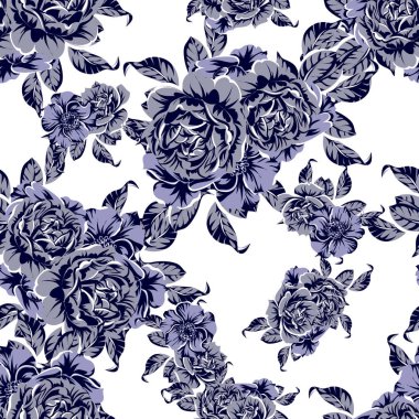 vintage çiçek desen arka plan vektör çizim