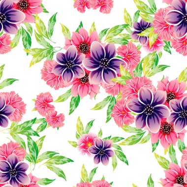 vektör çizim parlak çiçek desen arka plan