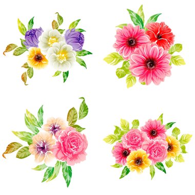 vektör çizim parlak çiçek desen arka plan