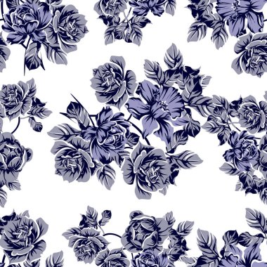 vintage çiçek desen arka plan vektör çizim