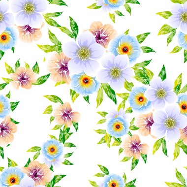 vektör çizim parlak çiçek desen arka plan