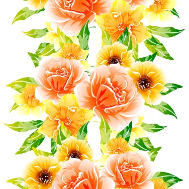 vektör çizim parlak çiçek desen arka plan