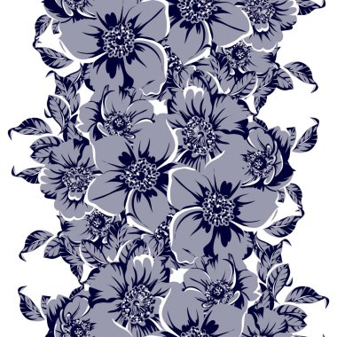 vintage çiçek desen arka plan vektör çizim