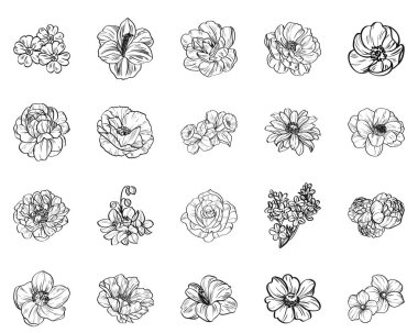 vintage çiçek desen arka plan vektör çizim