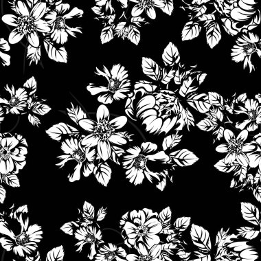 vintage çiçek desen arka plan vektör çizim