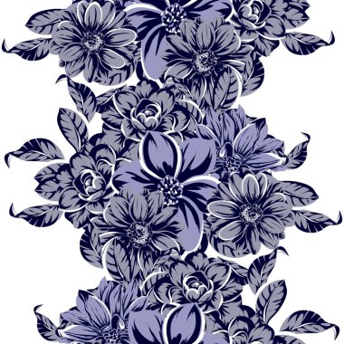 vintage çiçek desen arka plan vektör çizim