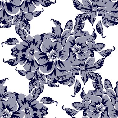 vintage çiçek desen arka plan vektör çizim