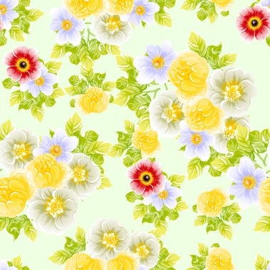 vektör çizim parlak çiçek desen arka plan