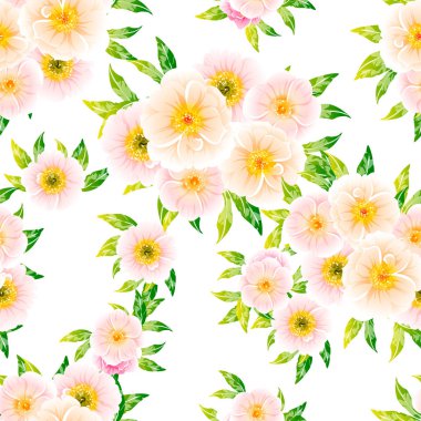 vektör çizim parlak çiçek desen arka plan