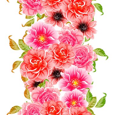 vektör çizim parlak çiçek desen arka plan