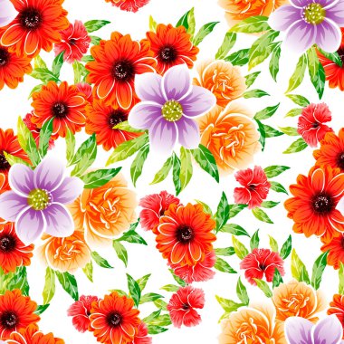 vektör çizim parlak çiçek desen arka plan