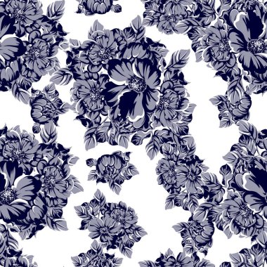 vintage çiçek desen arka plan vektör çizim