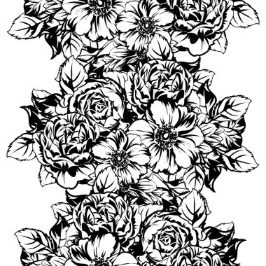 vintage çiçek desen arka plan vektör çizim