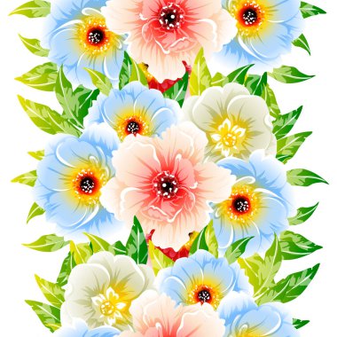 vektör çizim parlak çiçek desen arka plan