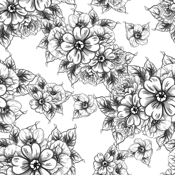 Vektor Illustration Von Vintage Blumen Muster Hintergrund — Stockvektor