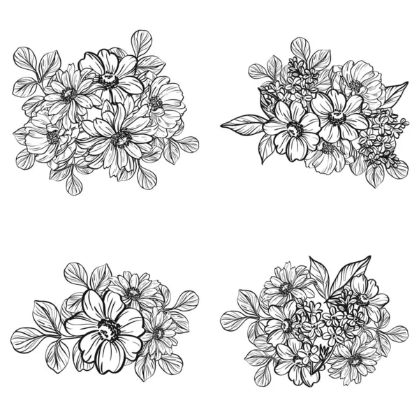 Vektor Illustration Von Vintage Blumen Muster Hintergrund — Stockvektor