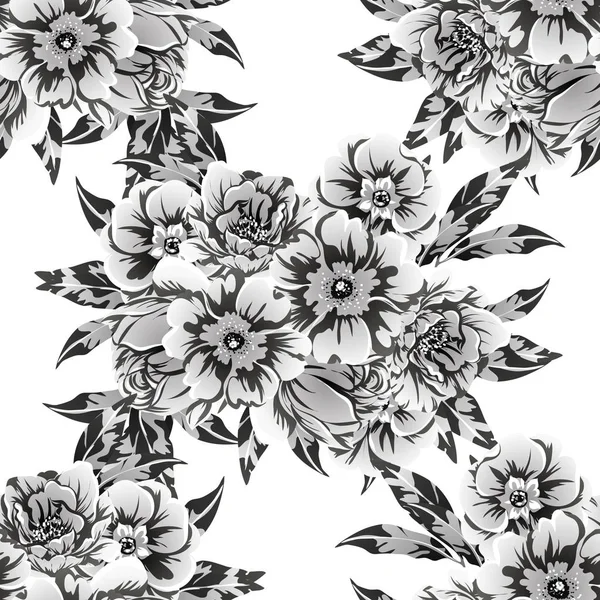 Vektor Illustration Von Vintage Blumen Muster Hintergrund — Stockvektor