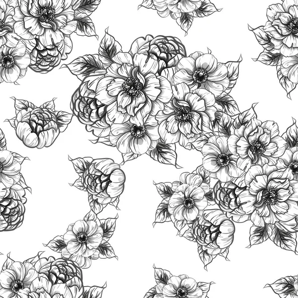 Vektor Illustration Von Vintage Blumen Muster Hintergrund — Stockvektor