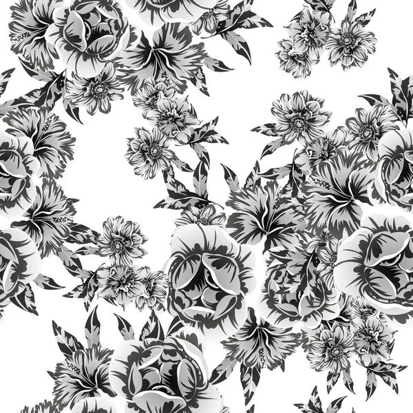 Vektor Illustration Von Vintage Blumen Muster Hintergrund — Stockvektor