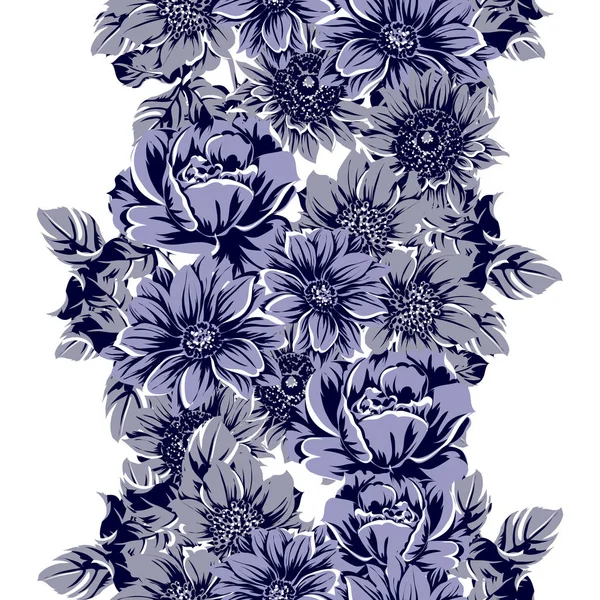 Vektor Illustration Von Vintage Blumen Muster Hintergrund — Stockvektor