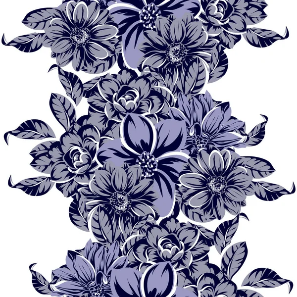 Vektor Illustration Von Vintage Blumen Muster Hintergrund — Stockvektor