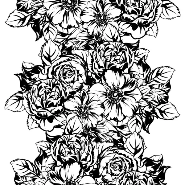 Vektor Illustration Von Vintage Blumen Muster Hintergrund — Stockvektor