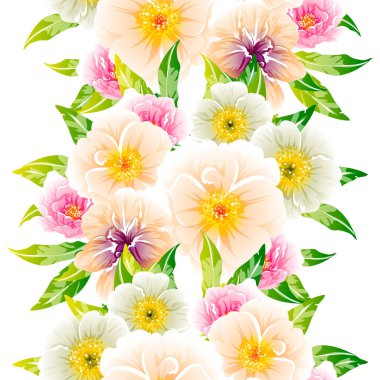 vektör çizim parlak çiçek desen arka plan