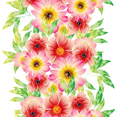 vektör çizim parlak çiçek desen arka plan