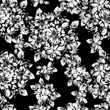 vintage çiçek desen arka plan vektör çizim