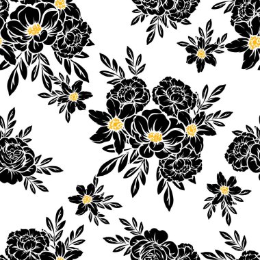 vintage çiçek desen arka plan vektör çizim