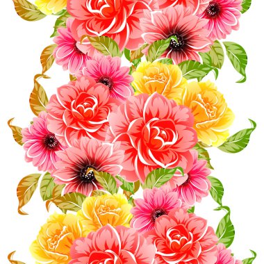 vektör çizim parlak çiçek desen arka plan