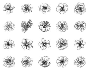 vintage çiçek desen arka plan vektör çizim