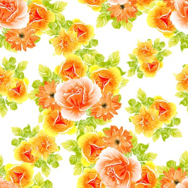 vektör çizim parlak çiçek desen arka plan