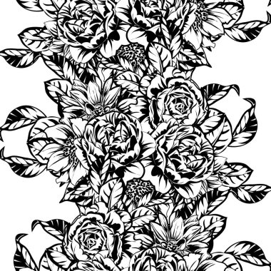 vintage çiçek desen arka plan vektör çizim