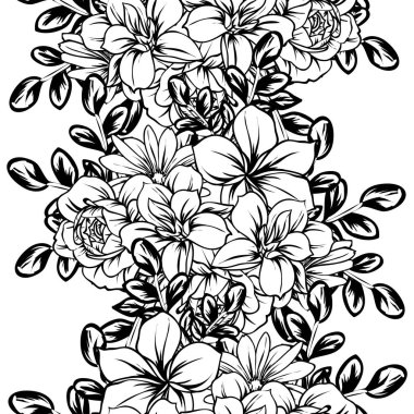 vintage çiçek desen arka plan vektör çizim