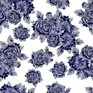 vintage çiçek desen arka plan vektör çizim