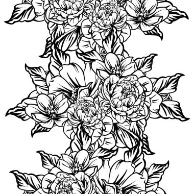 vintage çiçek desen arka plan vektör çizim