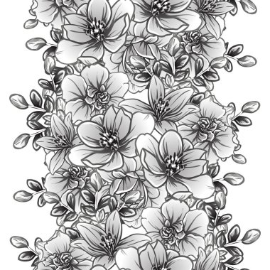 vintage çiçek desen arka plan vektör çizim