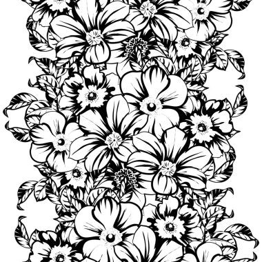 vintage çiçek desen arka plan vektör çizim