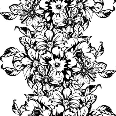 vintage çiçek desen arka plan vektör çizim