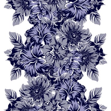 vintage çiçek desen arka plan vektör çizim