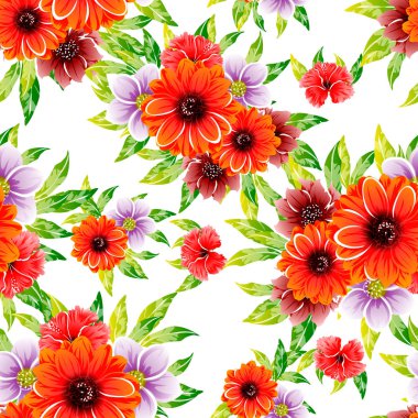 vektör çizim parlak çiçek desen arka plan