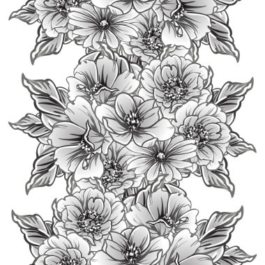 vintage çiçek desen arka plan vektör çizim