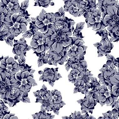 vintage çiçek desen arka plan vektör çizim