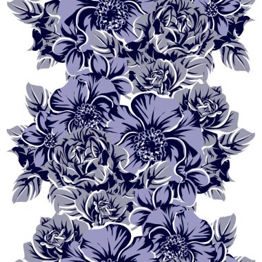 vintage çiçek desen arka plan vektör çizim