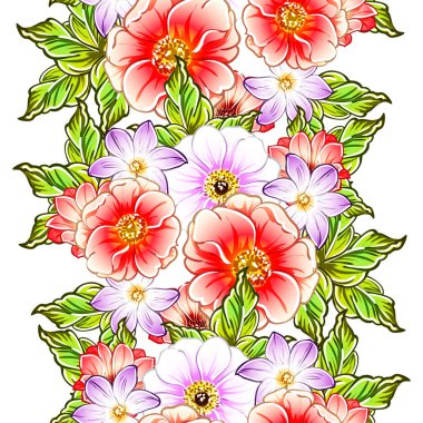 vektör çizim parlak çiçek desen arka plan